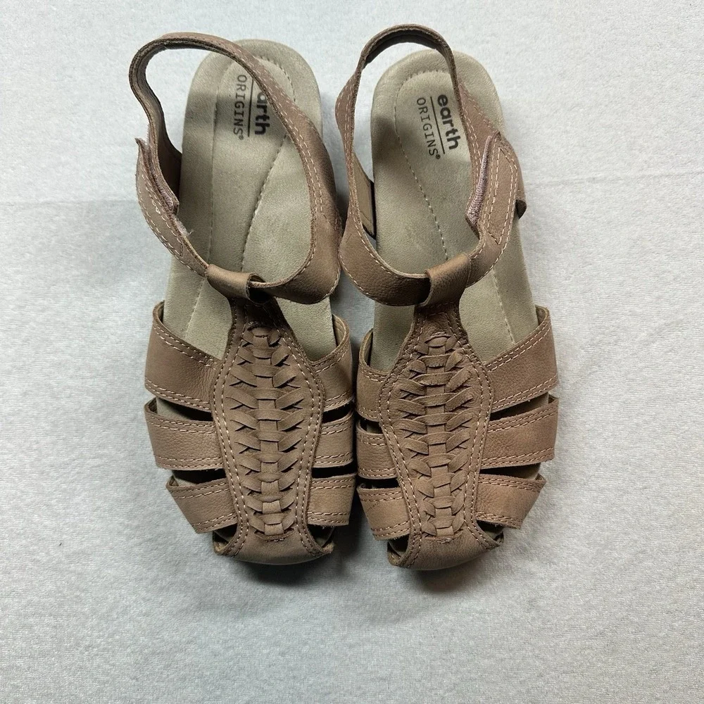 Earth Origins Savoy Sierra Women's Size 9 Pink Leather Slingback Heel Sandals‎